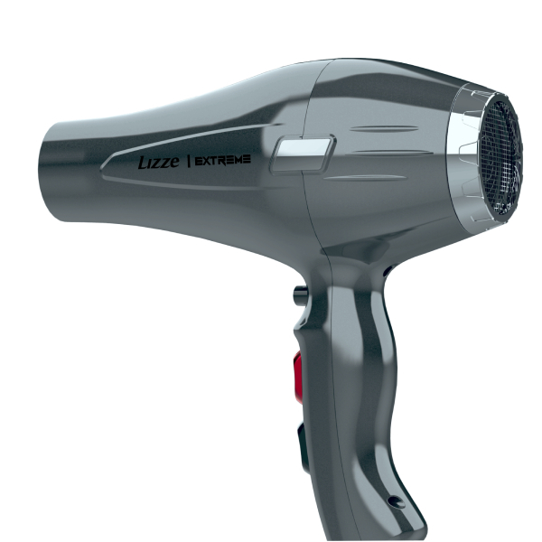 سشوار حرفه ای لیز مدل EXTREME، موتور AC با توان مصرفی 2400 وات، دارای قابلیت باد سرد، فناوری تولید یون، دارای حلقه آویختن، وزن 480 گرم، تنظیم حرارت 2 حالته، کنترل سرعت 2 حالته، 2 عدد سری متمرکزکننده