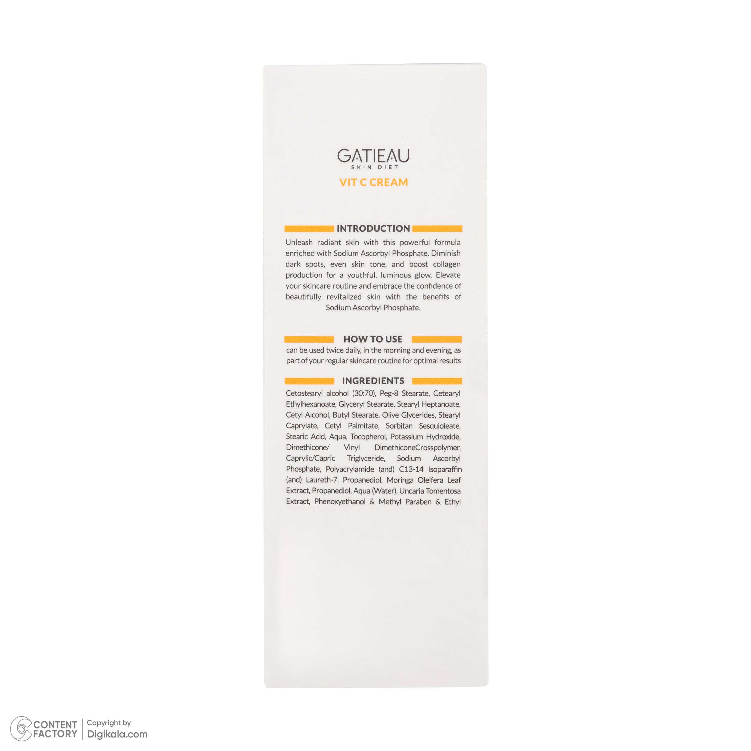 کرم روشن کننده گاتیو مدل ویتامین سی حجم 40 میلی لیتر