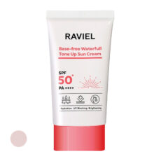 کرم ضد آفتاب رنگی راویل SPF 50 مدل Base Free Waterfull ‌مناسب انواع پوست حجم 50 میلی‌لیتر