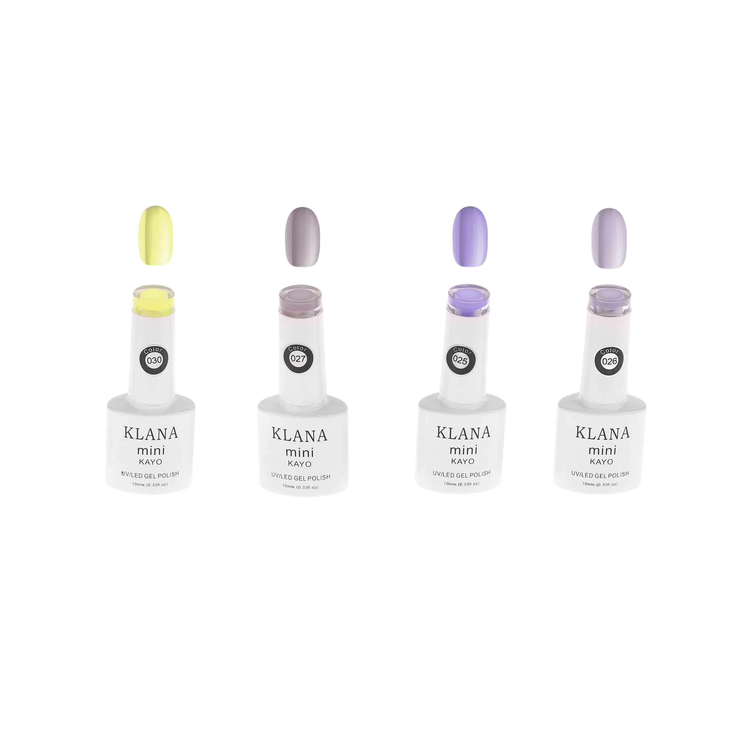 لاک ژل براق ناخن کلانا مدل گل یاس بسته 4 عددی