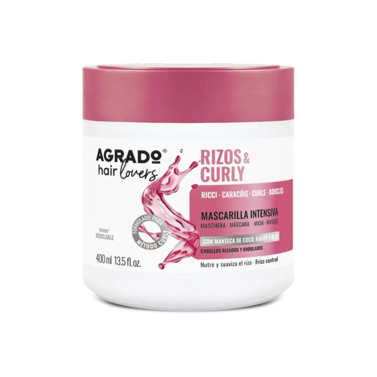 ماسک مو آگرادو مدل Rizos مناسب برای مو فر حجم 400 میلی لیتر