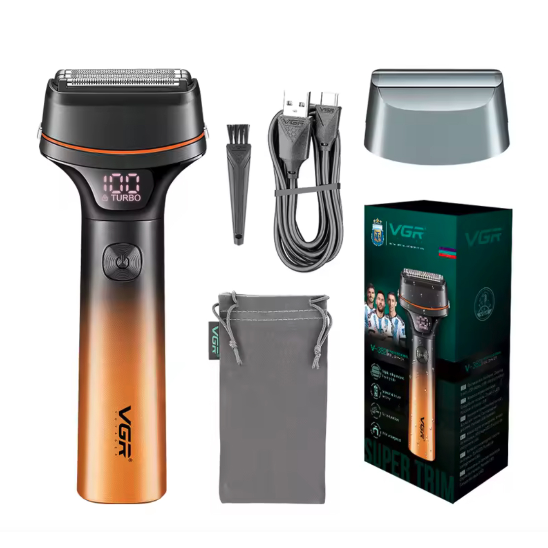 ماشین اصلاح صورت شارژی وی جی ار مدل v-382