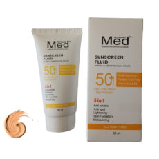 کرم ضد آفتاب رنگی مدانسر spf50 مدل فلویید 02 بژ طبیعی محافظ UVA،UVB و PA++++ مناسب برای انواع پوست حجم 50 میلی لیتر