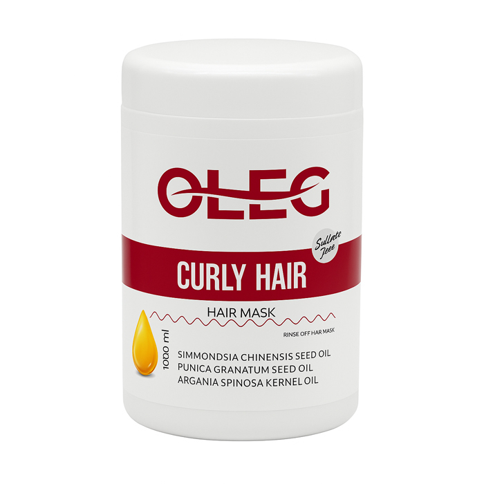 ماسک نرم کننده مو اولگ مدل ARGAN مناسب برای موهای فر و مجعد حجم 1000 میلی لیتر