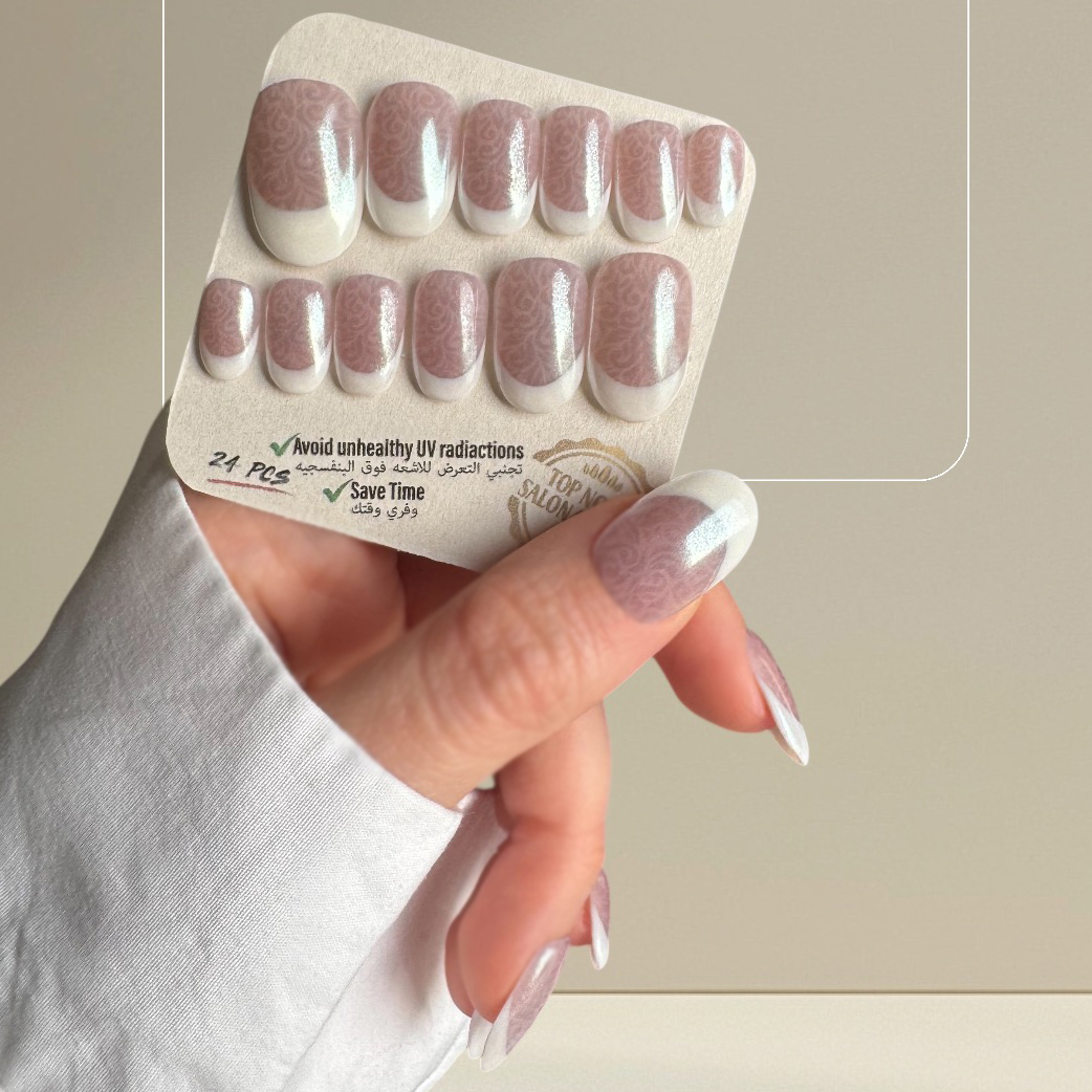 ناخن مصنوعی دست میراکل آرت مدل گرد کد R2400104 بسته 24 عددی