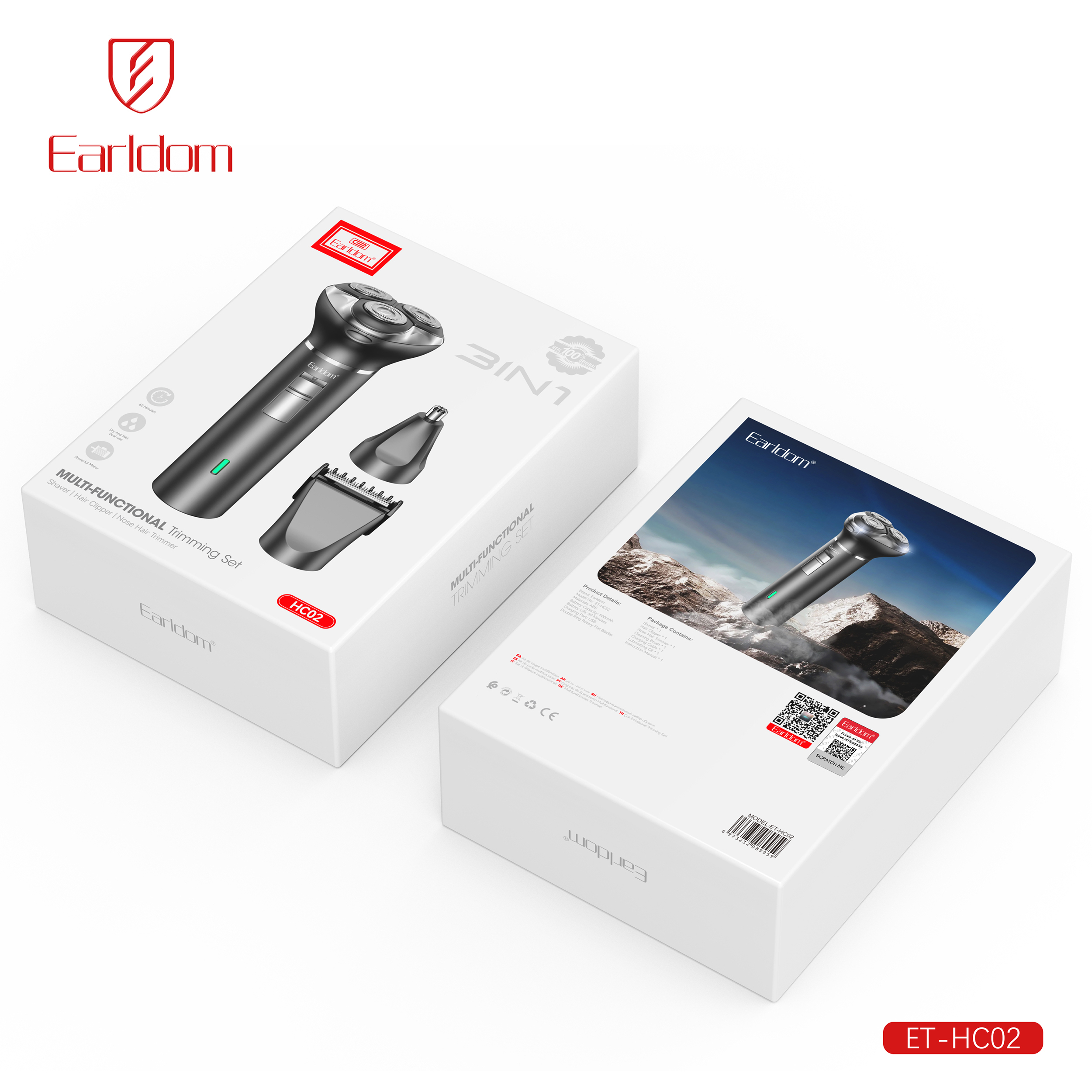 ماشین اصلاح موی سر و صورت شارژی ارلدام مدل 3IN1 TRIMING SET