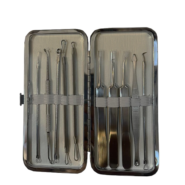 قلم پاکسازی پوست و کاشت مژه کیو وای اچ مدل derm-3199 مجموعه 10 عددی