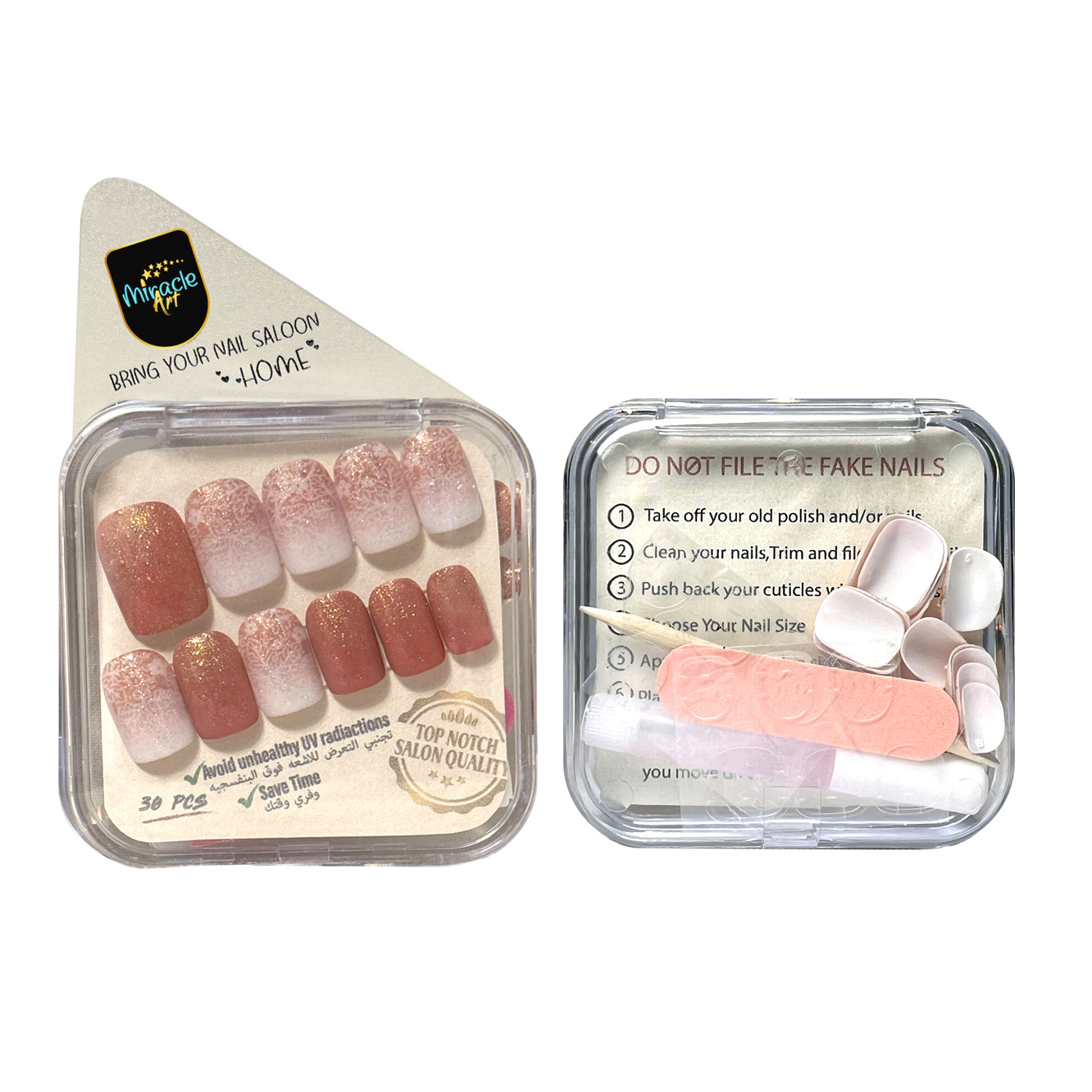 ناخن مصنوعی میراکل آرت کد QS25003 بسته 30 عددی