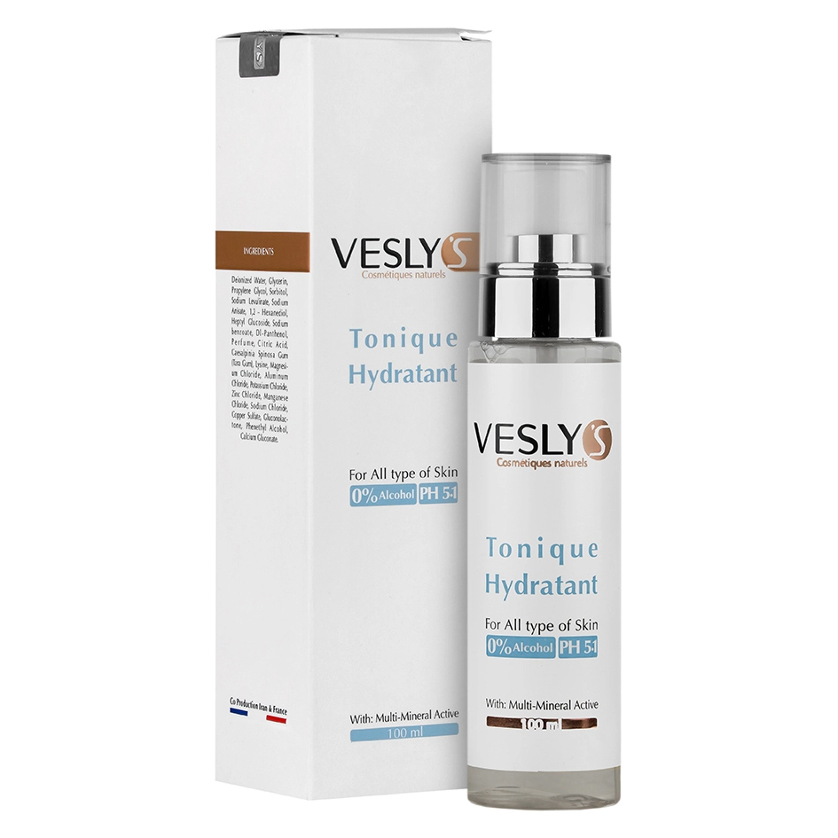 تونیک آبرسان وسلیز مدل PH 5.1 مناسب برای انواع پوست حجم 100 میلی لیتر