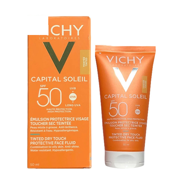 کرم ضد آفتاب رنگی ویشی مدل Capital Soleil حجم 50 میلی لیتر