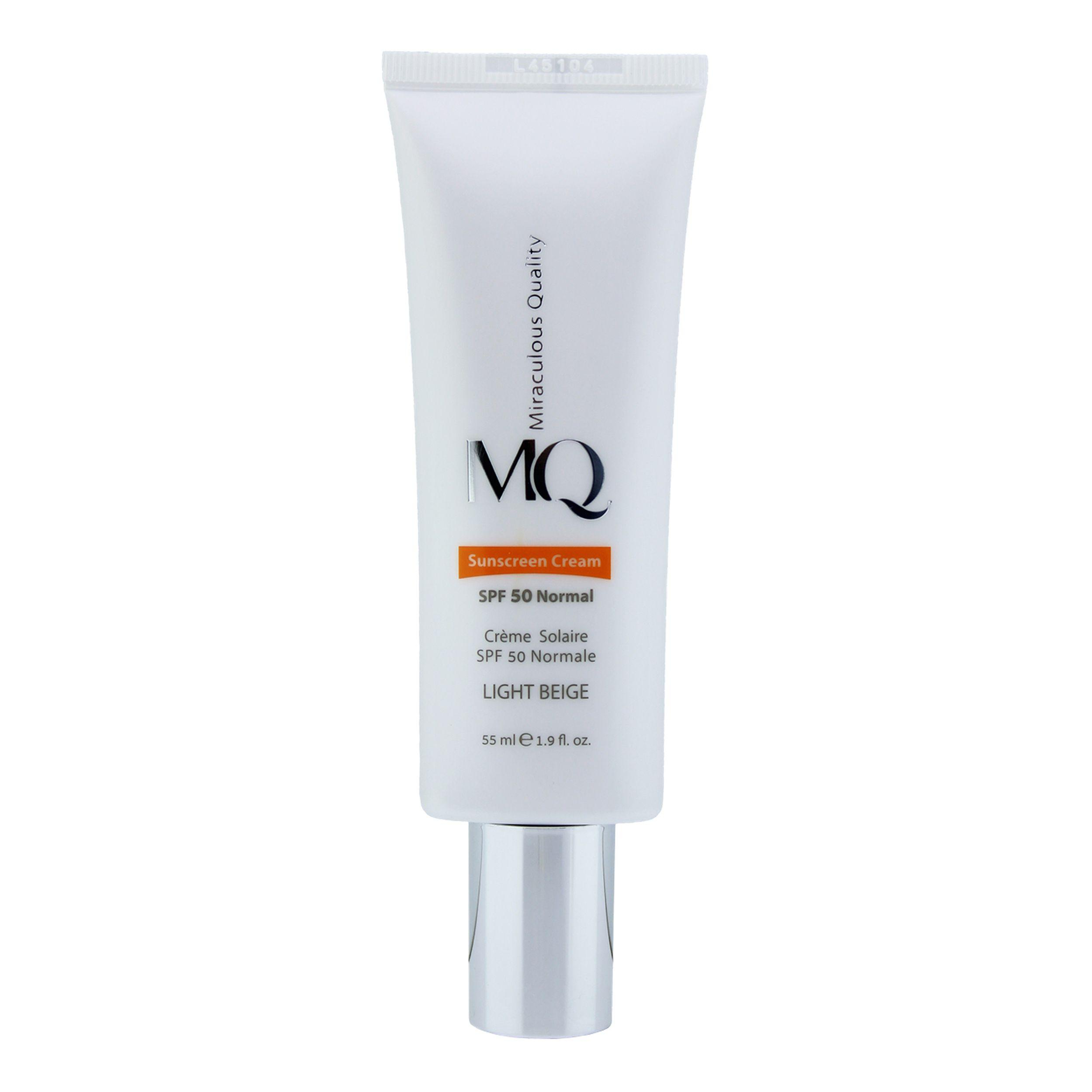کرم ضدآفتاب رنگی ام کیو مدل LIGHT BEIGE-Normal، حجم 55 میلی‌لیتر