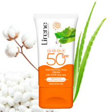 کرم ضد آفتاب بدون رنگ لایرن SPF 50 مدل Fusion Water محافظ IR ، HEV ، UVB ، UVA و PA++++ ضد حساسیت، ضد چروک و ضد پیری، مناسب انواع پوست حجم 50 میلیلیتر