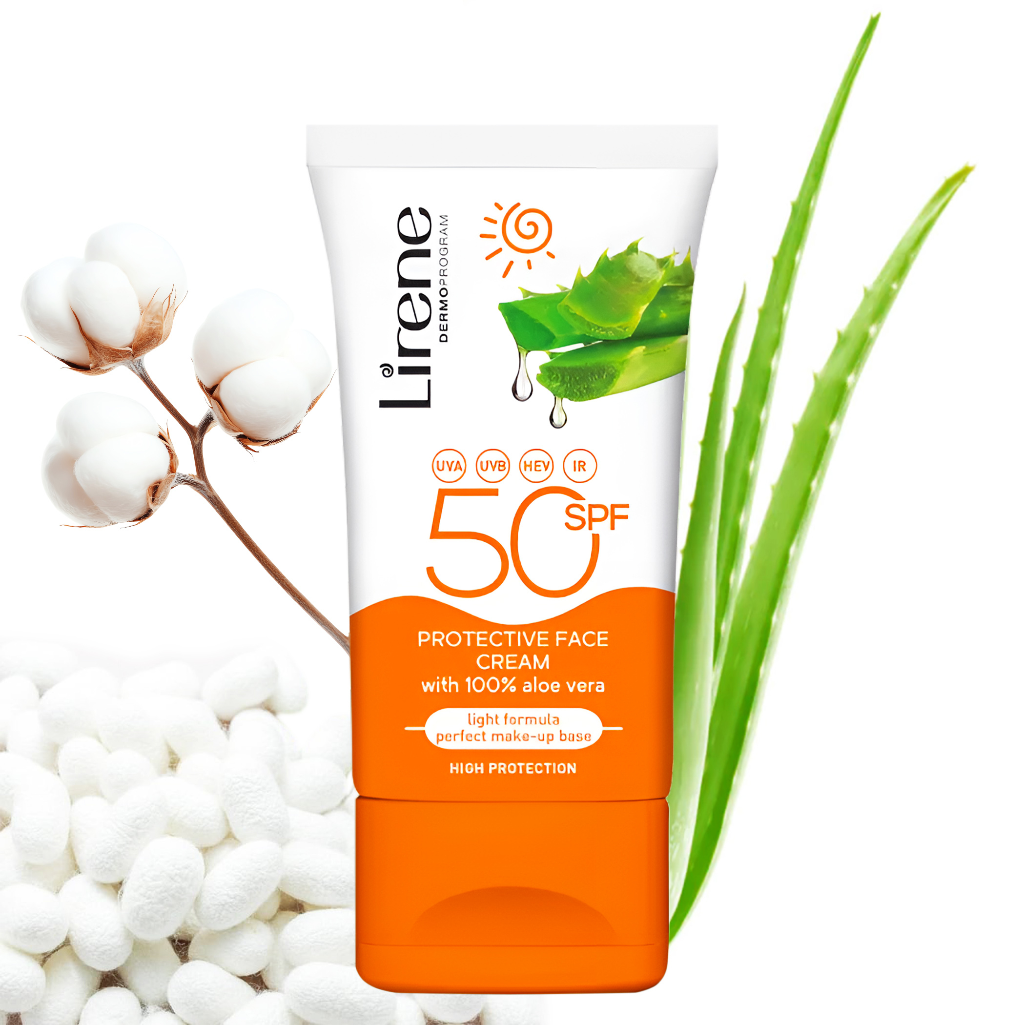 کرم ضد آفتاب بدون رنگ لایرن SPF 50 مدل Fusion Water محافظ IR ، HEV ، UVB ، UVA و PA++++ ضد حساسیت، ضد چروک و ضد پیری، مناسب انواع پوست حجم 50 میلیلیتر