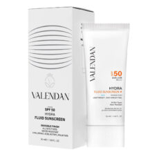 فلوئید ضد آفتاب بدون رنگ صورت ولندان SPF 50 مدل HYD-INV محافظ UVA،UVB مناسب برای انواع پوست حجم 50 میلی لیتر