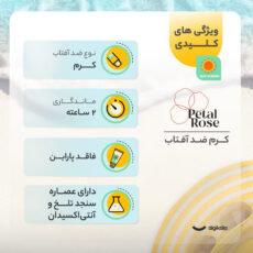 ضدآفتاب بی‌رنگ SPF90 پتال رز مدل High Protection مناسب پوست خشک، حجم 50 میلی‌لیتر