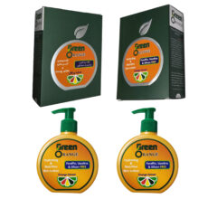 لوسیون آبرسان گرین اورنج مدل پرتقال مناسب برای انواع پوست حجم 215 میلی لیتر مجموعه 2 عددی