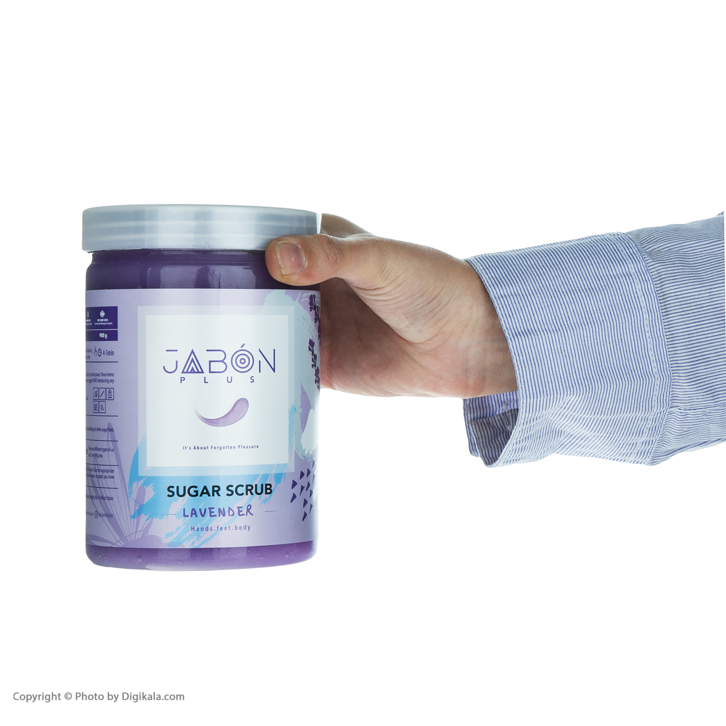 اسکراب شکری لایه بردار پوست ژبن پلاس مدل Lavender وزن 900 گرم