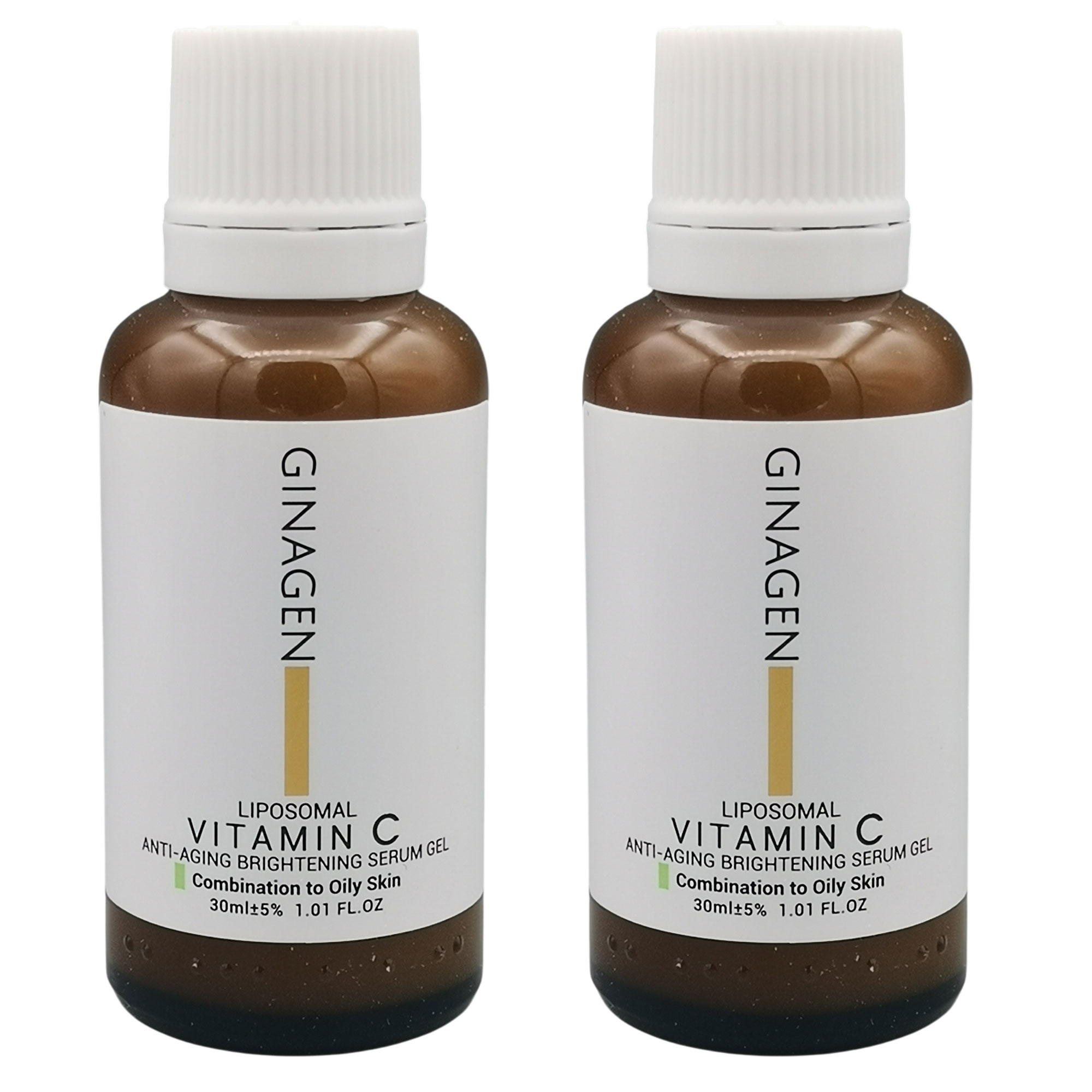 ژل سرم روشن کننده ژیناژن مدل ویتامین C حجم 30 میلی لیتر مجموعه دو عددی