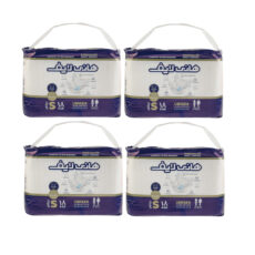 پوشینه چسبی بزرگسال هانی لایف مدل Double Core سایز Small چهار بسته 18 عددی