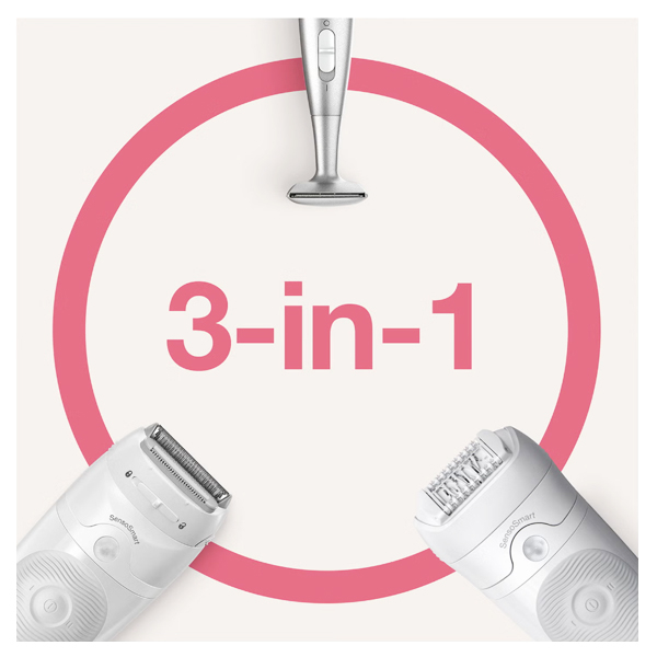 اپیلاتور براون مدل SES5825 به همراه پیرایشگر براون مدل FG1100