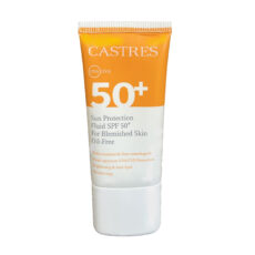 فلوئید ضد آفتاب بدون رنگ صورت کسترز SPF50 مدل Blemished 02 محافظ UVA،UVB مناسب برای پوست چرب حجم 50 میلی لیتر