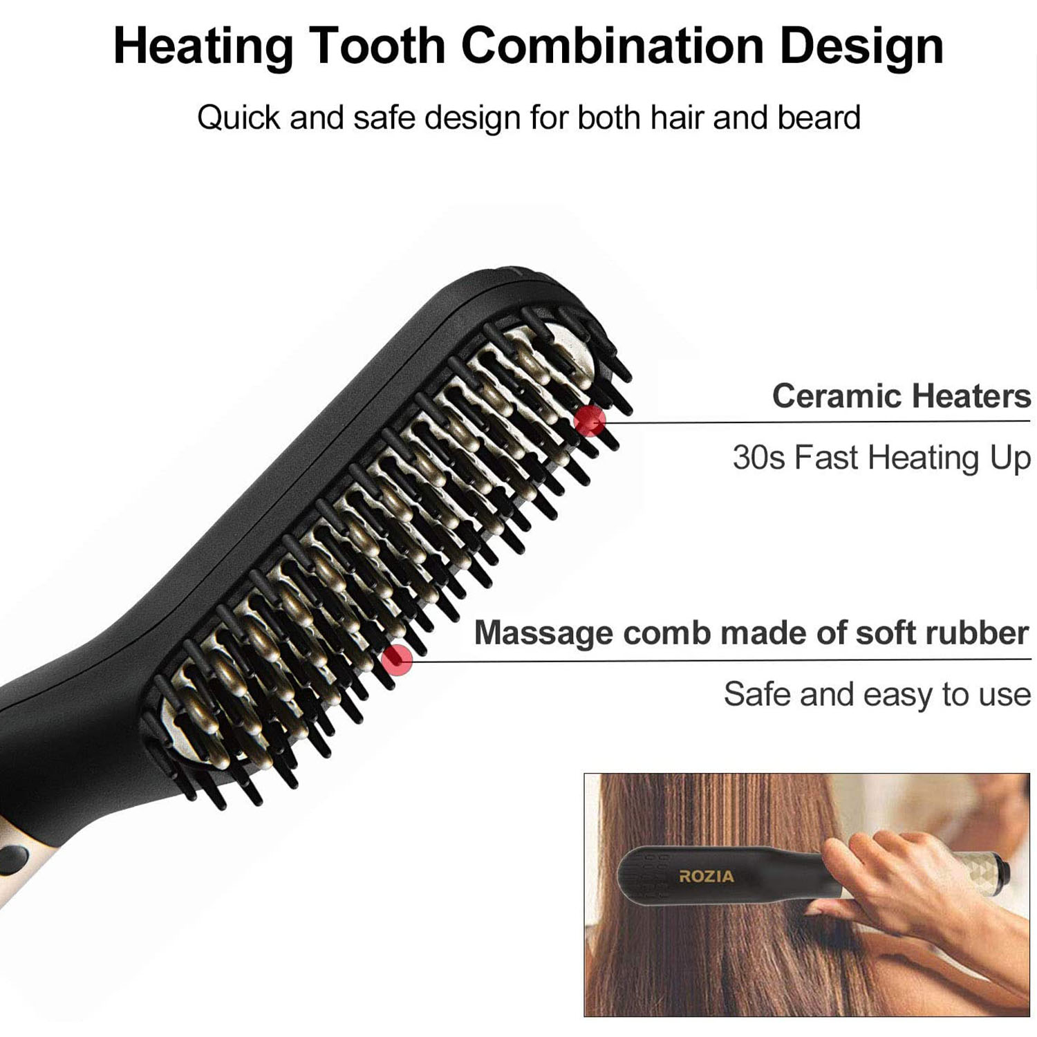 برس حرارتی مو روزیا مدل HR7110