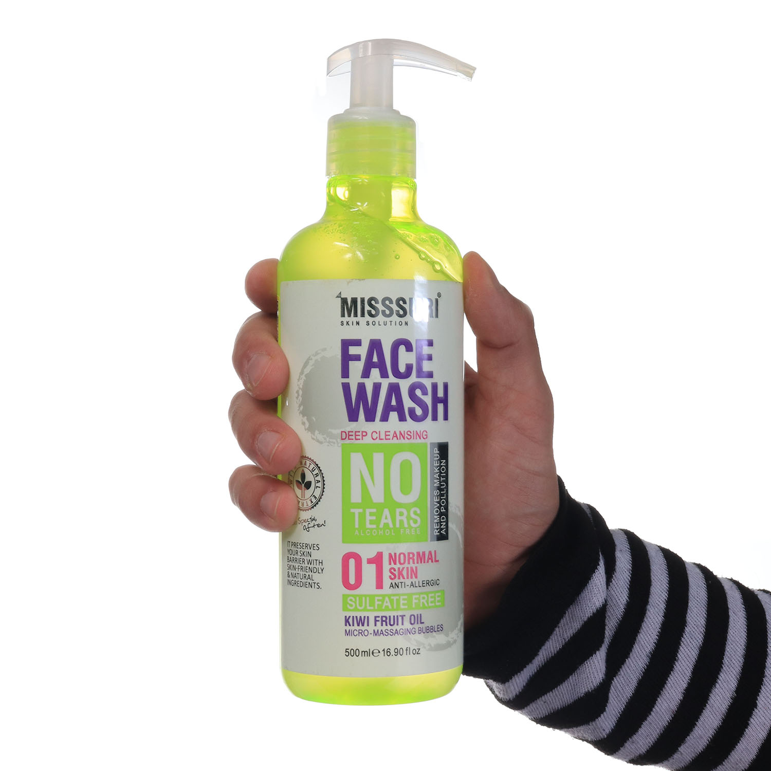 ژل شستشوی صورت میسوری مدل چای سبز مناسب برای پوست چرب حجم 500 میلی لیتر به همراه ژل شستشوی صورت میسوری مدل روغن کیوی مناسب برای پوست معمولی حجم 500 میلی لیتر