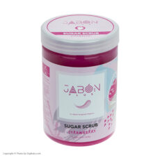 اسکراب شکری لایه بردار پوست ژبن پلاس مدل Strawberry وزن 900 گرم