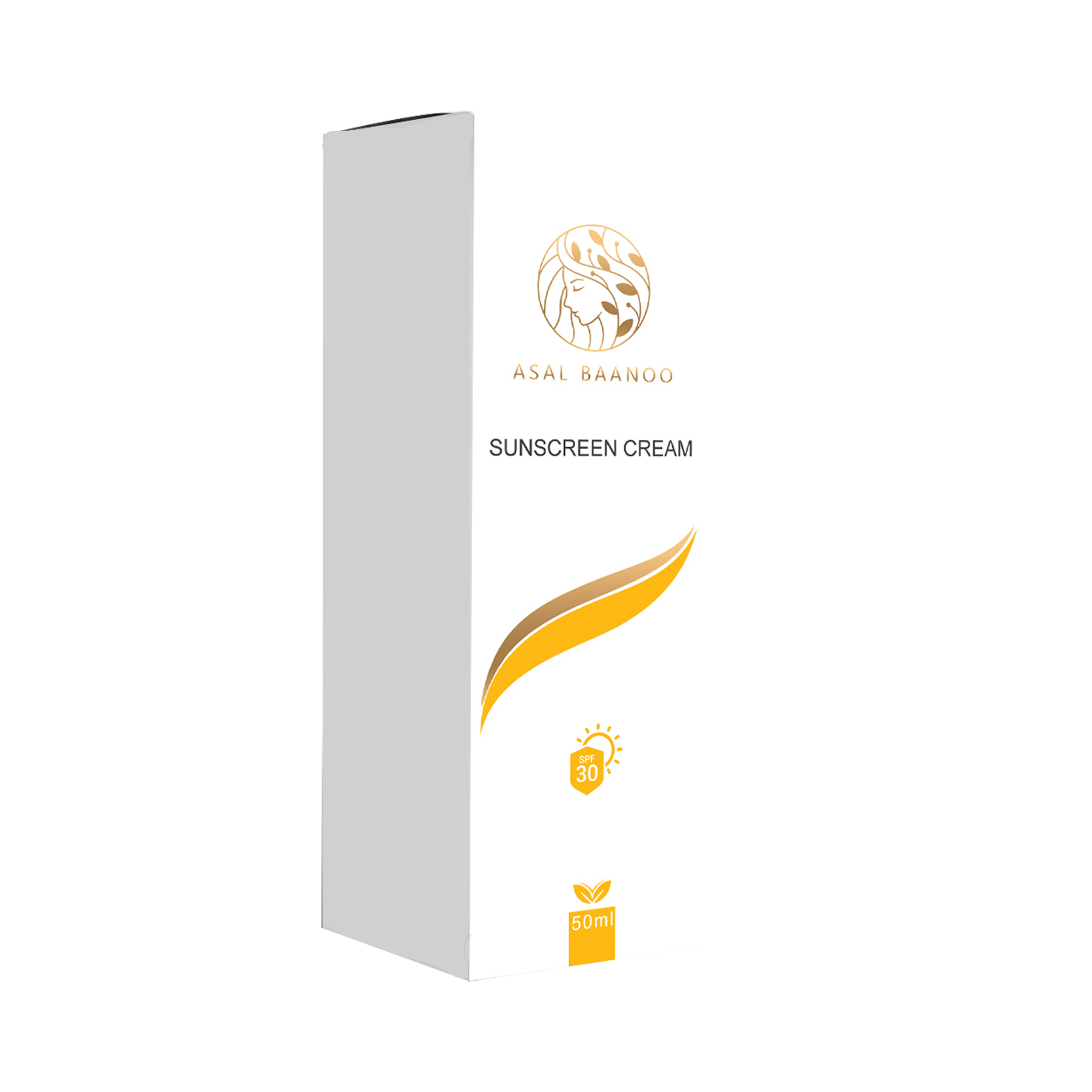 کرم ضد آفتاب بدون رنگ عسل بانو SPF 30 مدل 01 مناسب انواع پوست‌ حجم 50 میلی‌‌لیتر