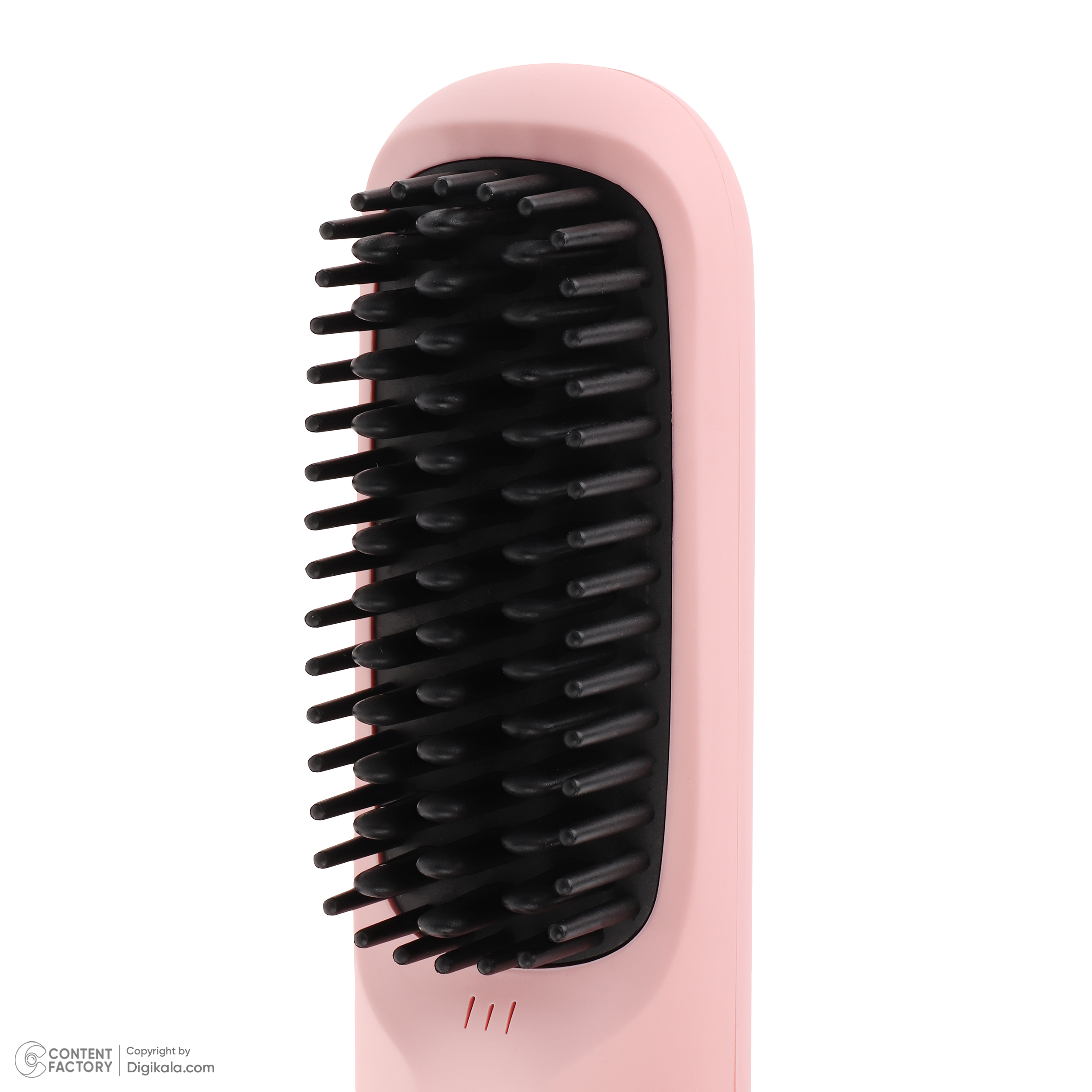 برس حرارتی مدل بیسیم کد S7، با صفحات متوسط از جنس سرامیک، دارای شانه و دو عدد کلیپس، گستره دما 180 تا 200 درجه سانتیگراد، به همراه کابل USB پنجاه سانتیمتری