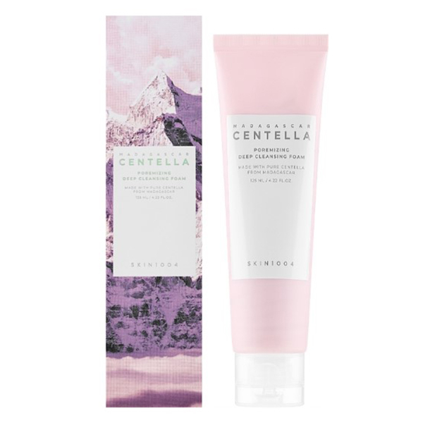 فوم شست‌وشوی صورت سانتلا مدل  فوم تمیز کننده عمیق سنتلا ماداگاسکار مناسب برای پوست حساس حجم 125 میلی‌لیتر