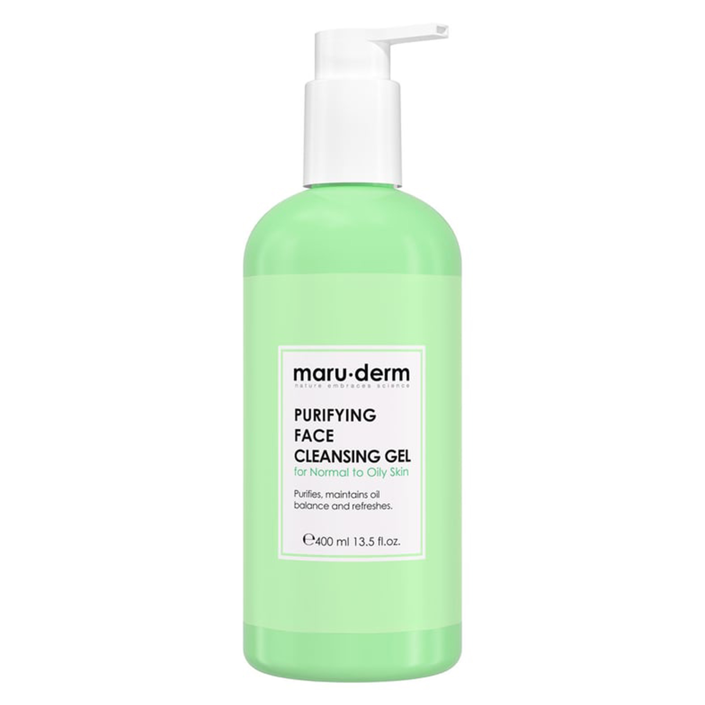 ژل شستشو صورت مارودرم مدل 01 مناسب برای پوست چرب و آکنه دار حجم 400 میلی لیتر