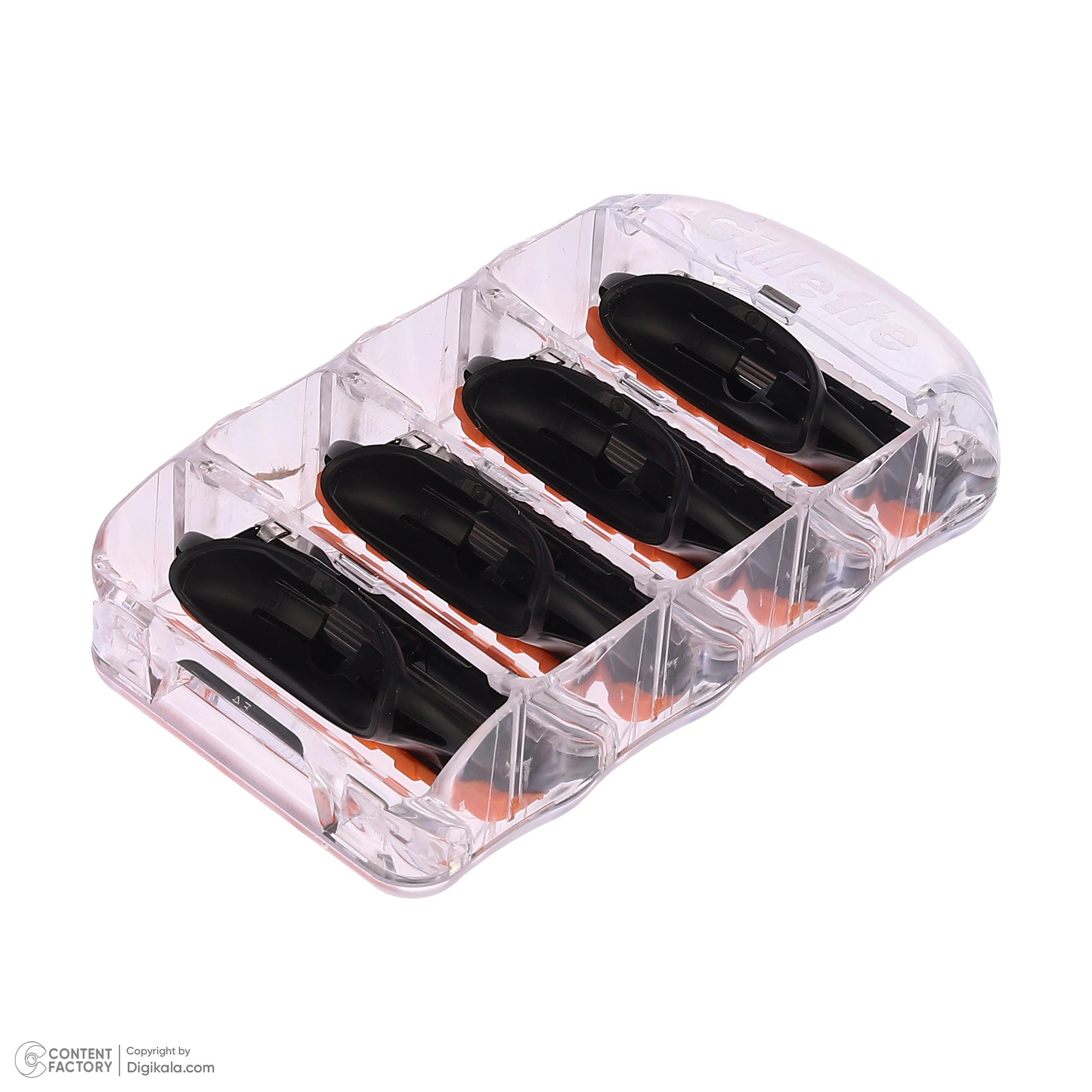 تیغ یدک ژیلت مدل Fusion 5 کد KGH بسته 4 عددی