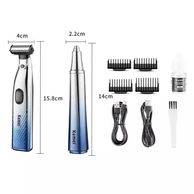 ماشین اصلاح موی بدن و صورت کیمی مدل KM3236 مجموعه دو عددی