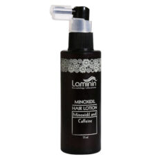 شامپو تقویت کننده مو لامینین مدل کافئین حجم 200 میلیلیتر به همراه محلول مو مدل ماینوکسیدیل و کافئین حجم 75 میلی لیتر