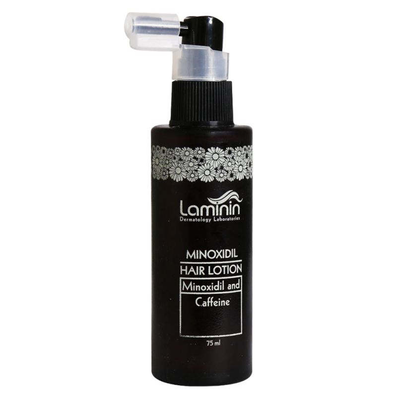 شامپو تقویت کننده مو لامینین مدل کافئین حجم 200 میلیلیتر به همراه محلول مو مدل ماینوکسیدیل و کافئین حجم 75 میلی لیتر