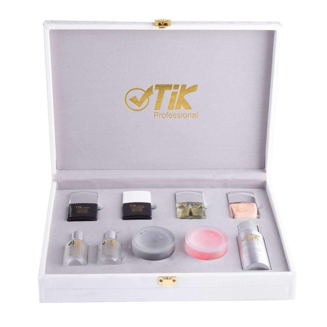 ست کاشت ناخن ۹ تیکه تیک مدل Gold 102