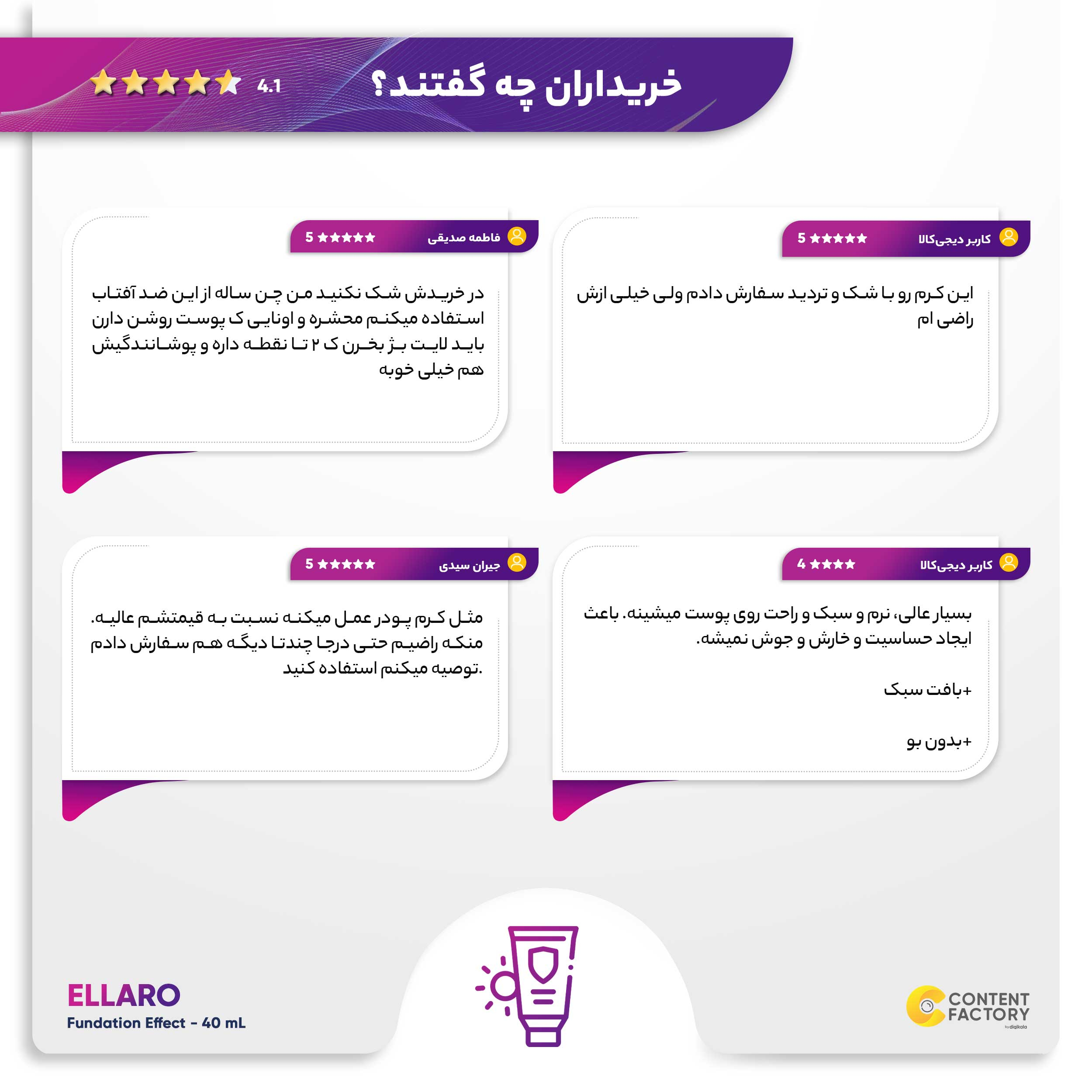 کرم ضد آفتاب رنگی الارو SPF25 سری Fundation Effect مناسب انواع پوست تحت لیسانس حجم 40 میلی‌لیتر