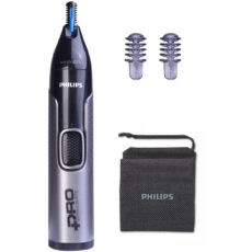 ماشین اصلاح موی سر و صورت فیلیپس مدل 5000 بههمراه موزن بینی pro، اصلاح به صورت حجمزن، ضد آب، منبع انرژی باتری قابل شارژ، تکنولوژی اصلاح به صورت برش مستقیم، مدت زمان شارژ سریع 5 دقیقه و مدت زمان استفاده پس از شارژ 80 دقیقه، بههمراه شارژر، کیف نگهداری