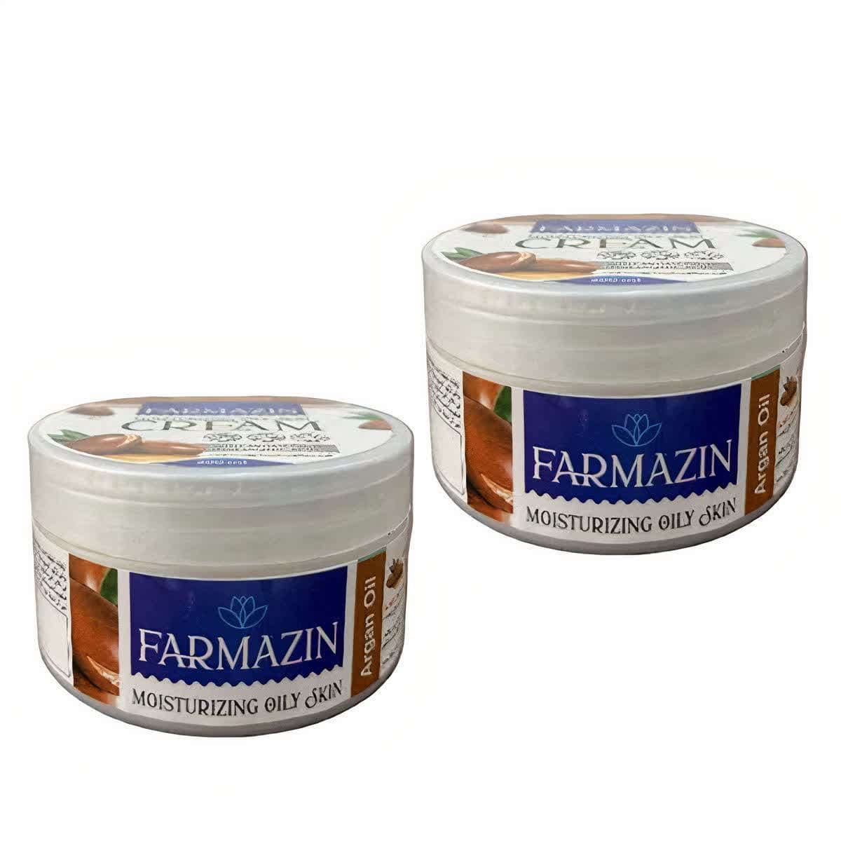 کرم مرطوب کننده دست و صورت فارمازین مدل روغن آرگان مناسب پوست چرب حجم 200 میلی لیتر مجموعه دو عددی
