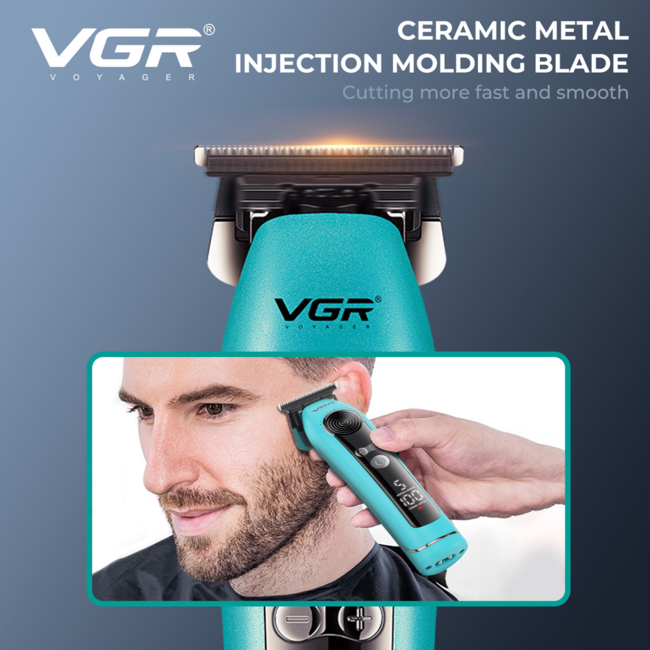 ماشین اصلاح موی سر و صورت شارژی وی جی ار مدل V-299