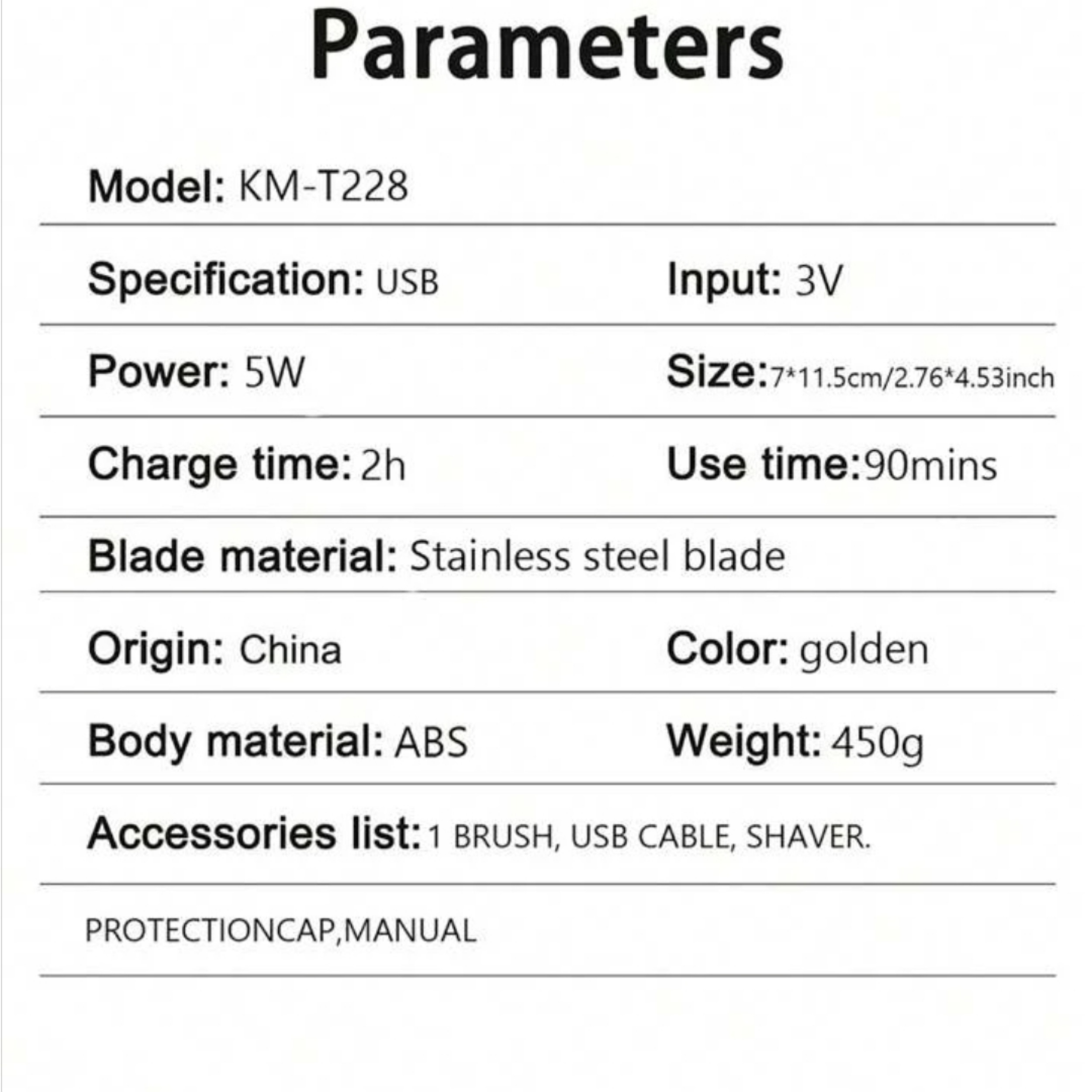 ماشین اصلاح موی صورت شارژی کیمی مدل T228