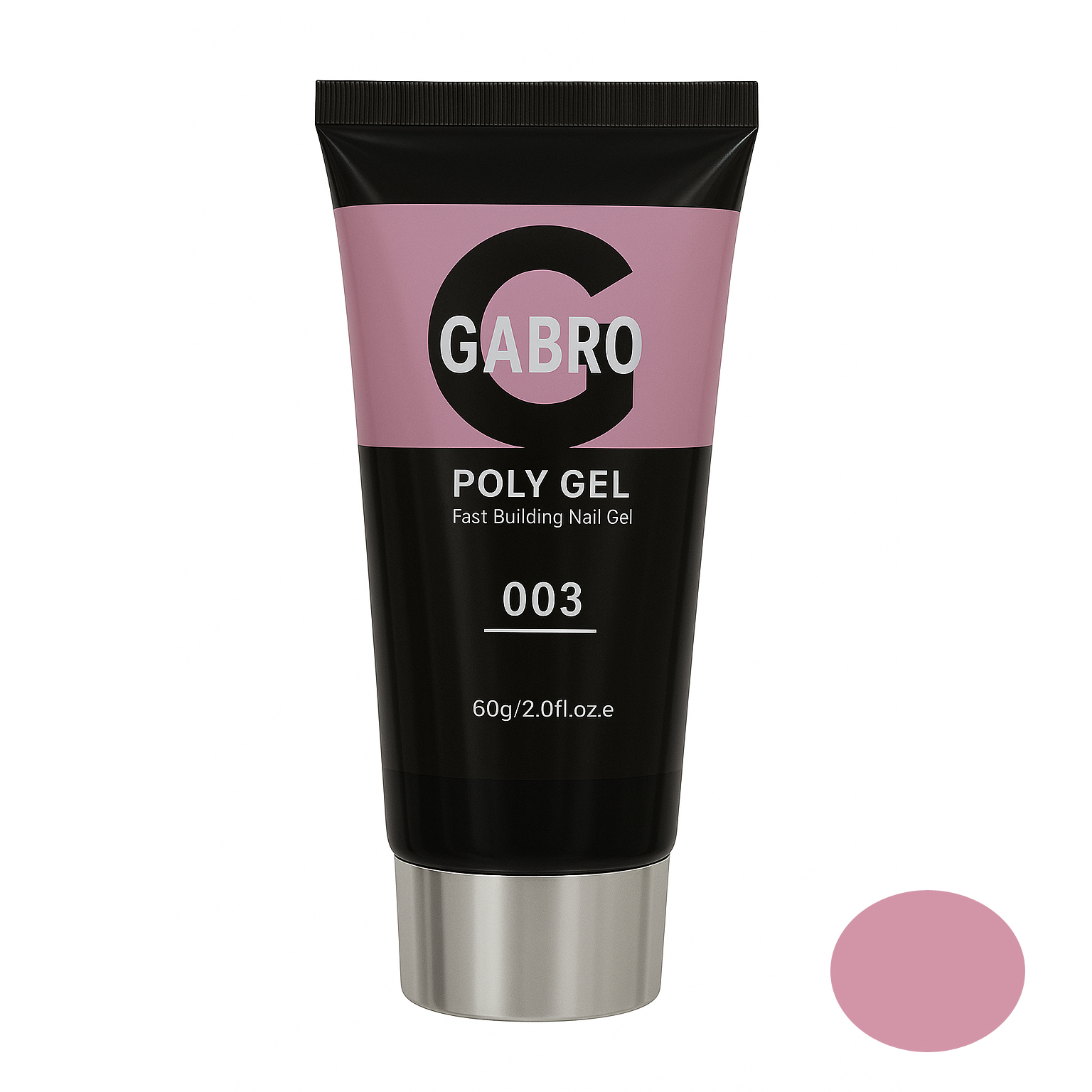پلی ژل کاشت ناخن گبرو مدل 003 وزن 60 گرم رنگ صورتی