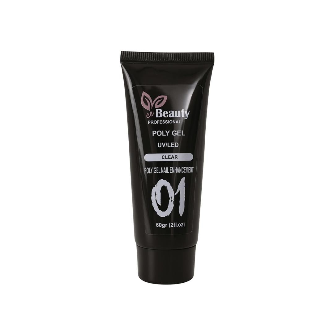 پلی ژل کاشت ناخن لی بیوتی مدل 01 حجم 60 میلی‌لیتر