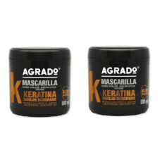 ماسک مو آگرادو مدل Keratin حجم 500 میلی لیتر بسته  2 عددی