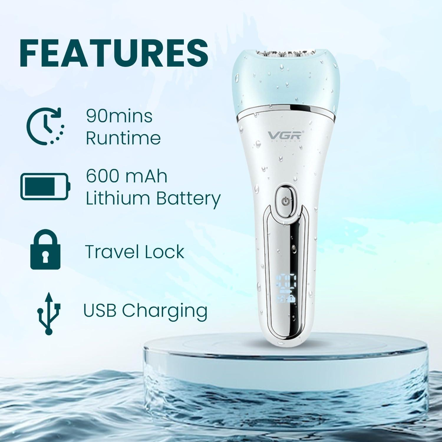 ست اصلاح موی بدن بانوان وی جی ار مدل V-733