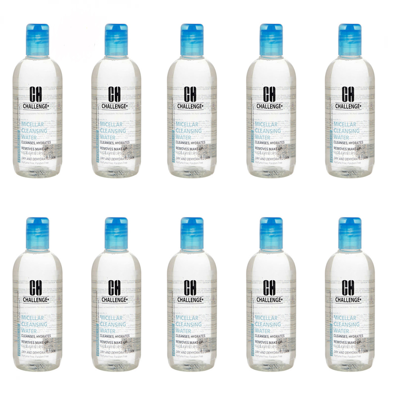 محلول پاک کننده آرایش چلنج مدل میسلار آبرسان حجم 250 میلی لیتر مجموعه 10 عددی