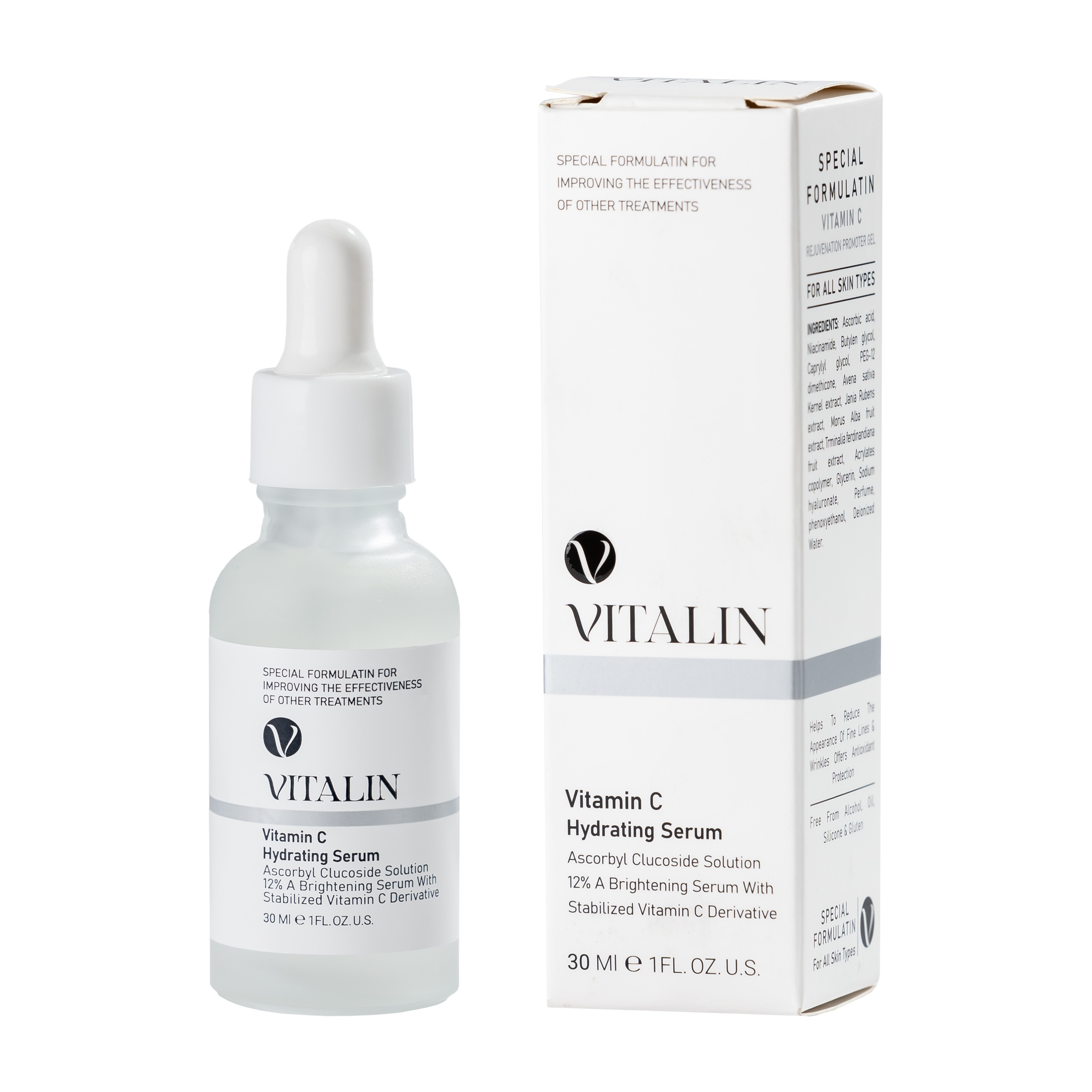سرم روشن کننده ویتالین مدل ویتامین سی حجم 30 میلی لیتر