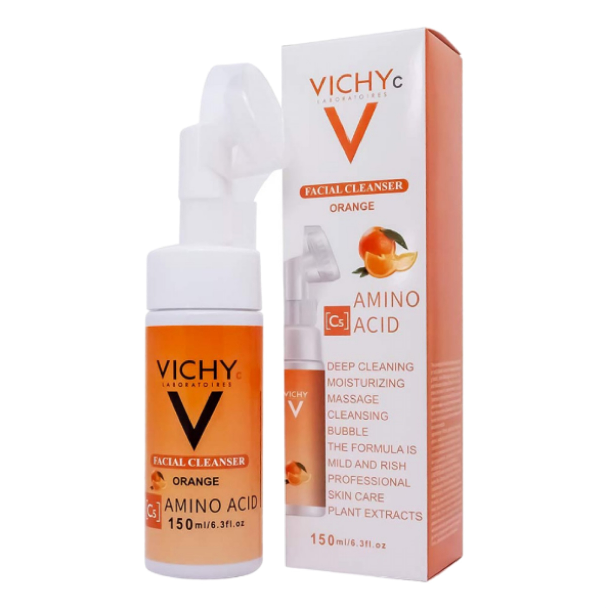 فوم پاک کننده صورت ویشی مدل amino acid Orange مناسب انواع پوست حجم 150 میلی لیتر