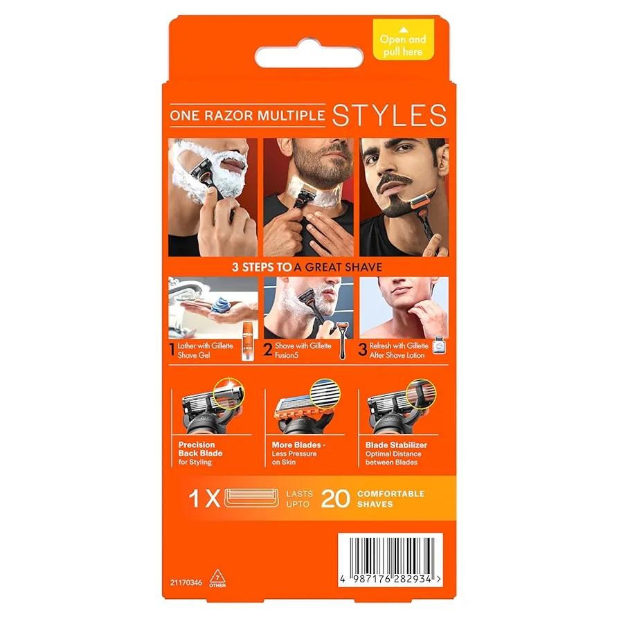 خود تراش ژیلت مدل FUSION 5 PROGLIDE FLEXBALL به همراه تیغ یدک بسته 4 عددی